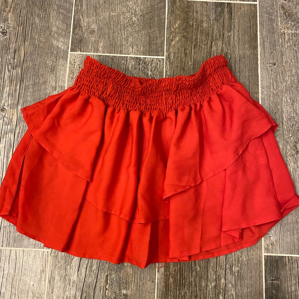 Shein | red skirt